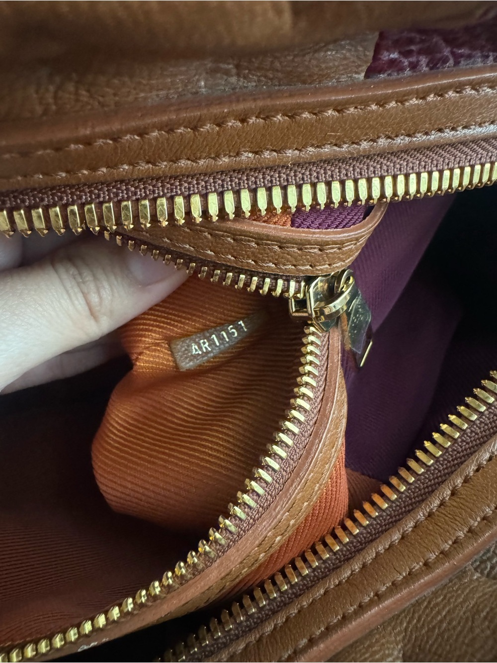 Louis Vuitton Brown, Tan & Burgundy Panelled Monogram Satchel - Picture 9 of 11